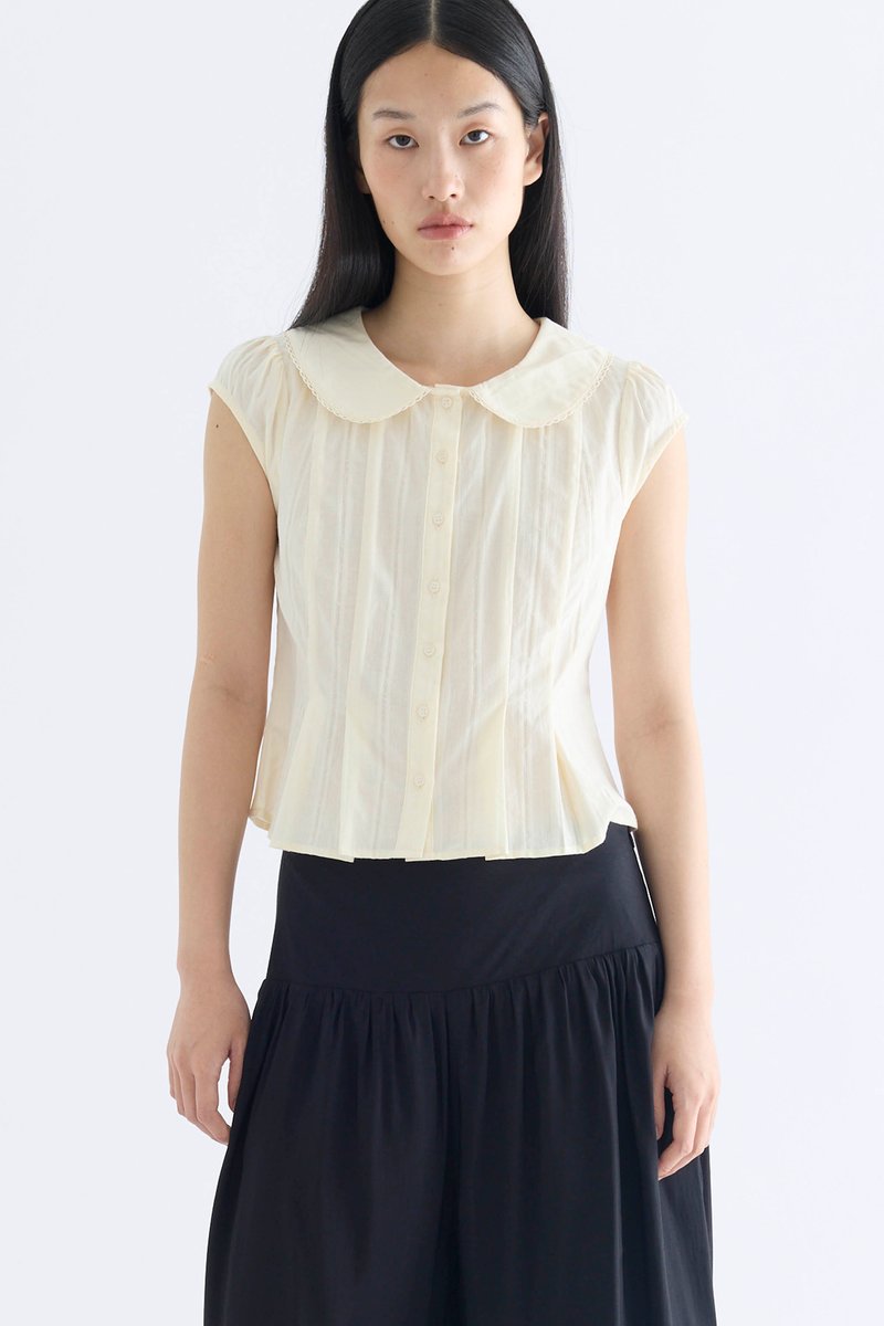 Mauvin Pleat Top