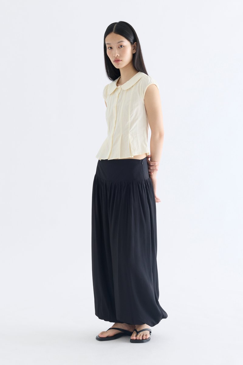 Mauvin Pleat Top