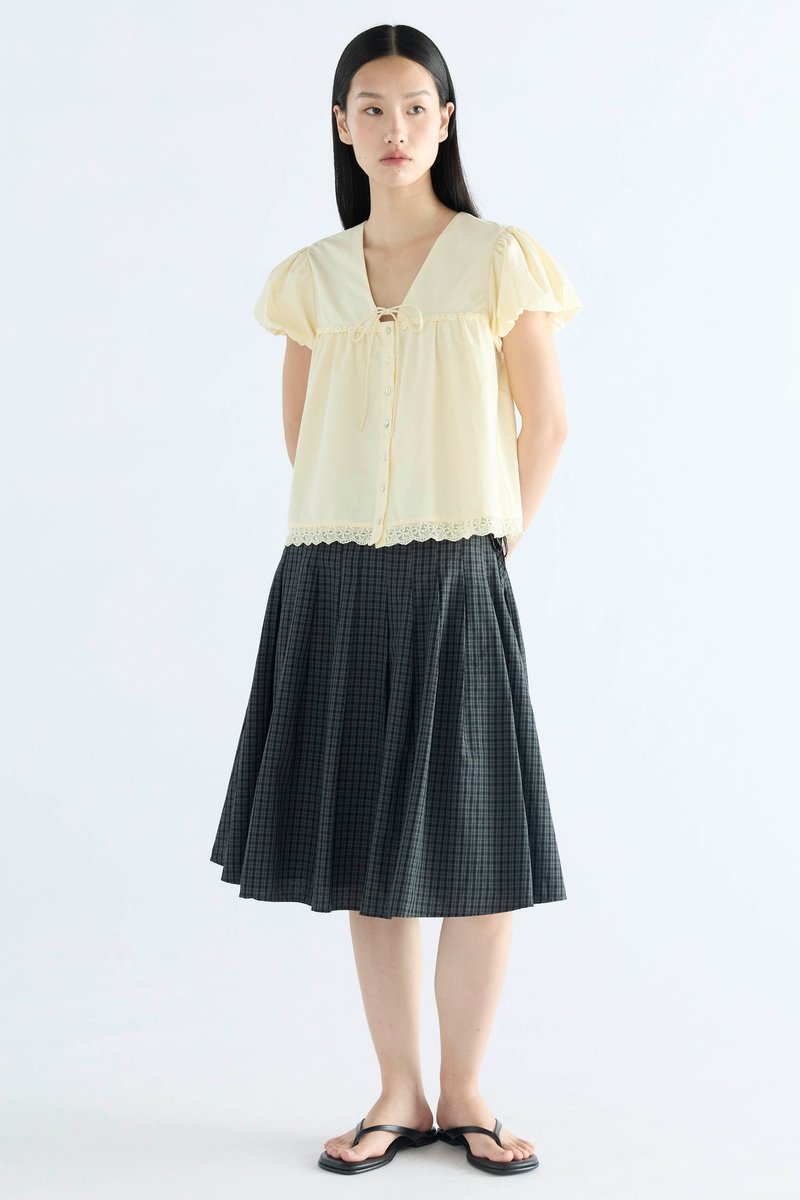 Lavena Pleated Half Skirt