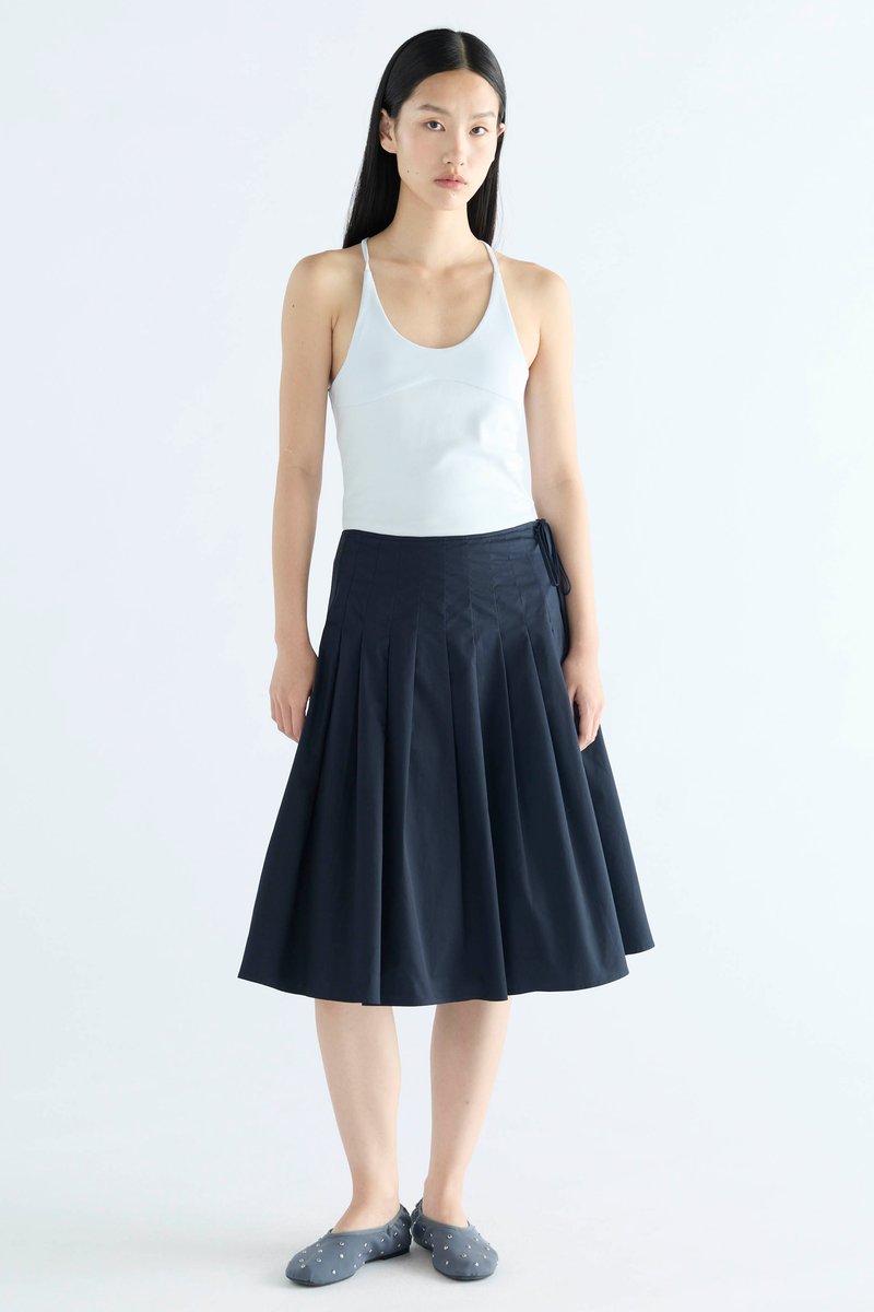 Lavena Pleated Half Skirt