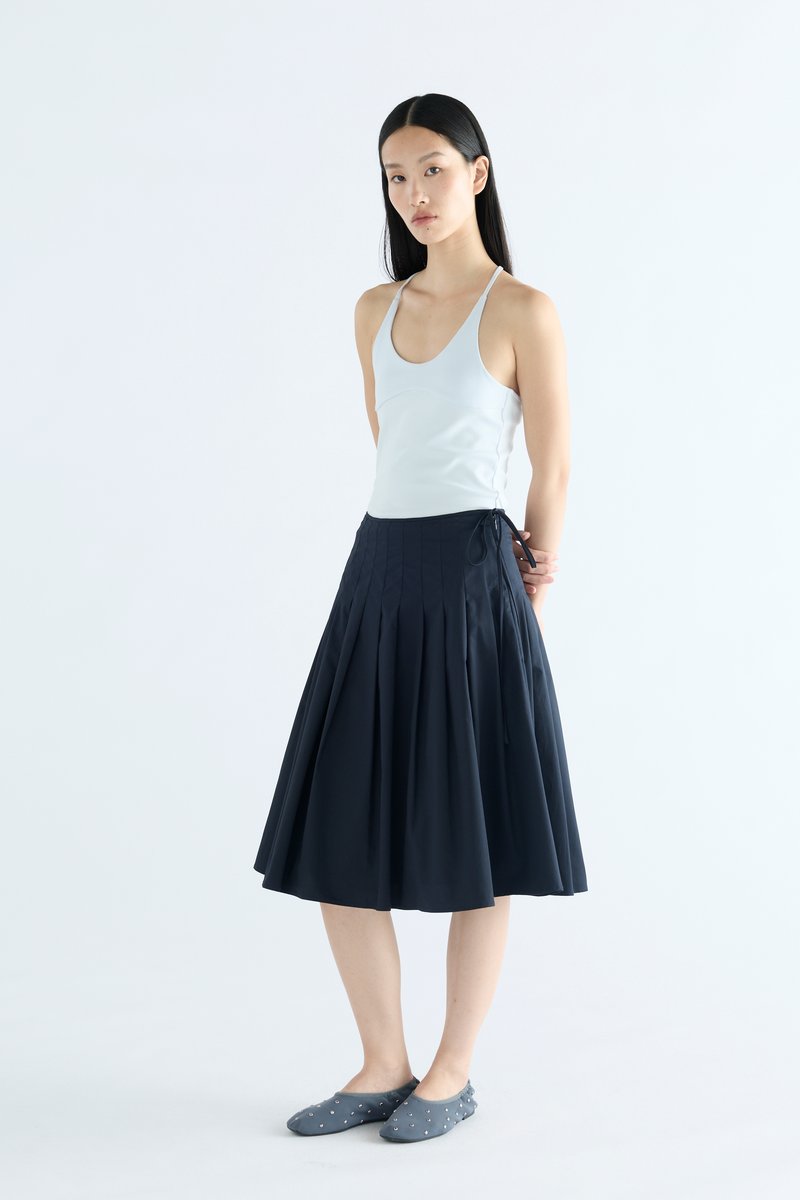 Lavena Pleated Half Skirt