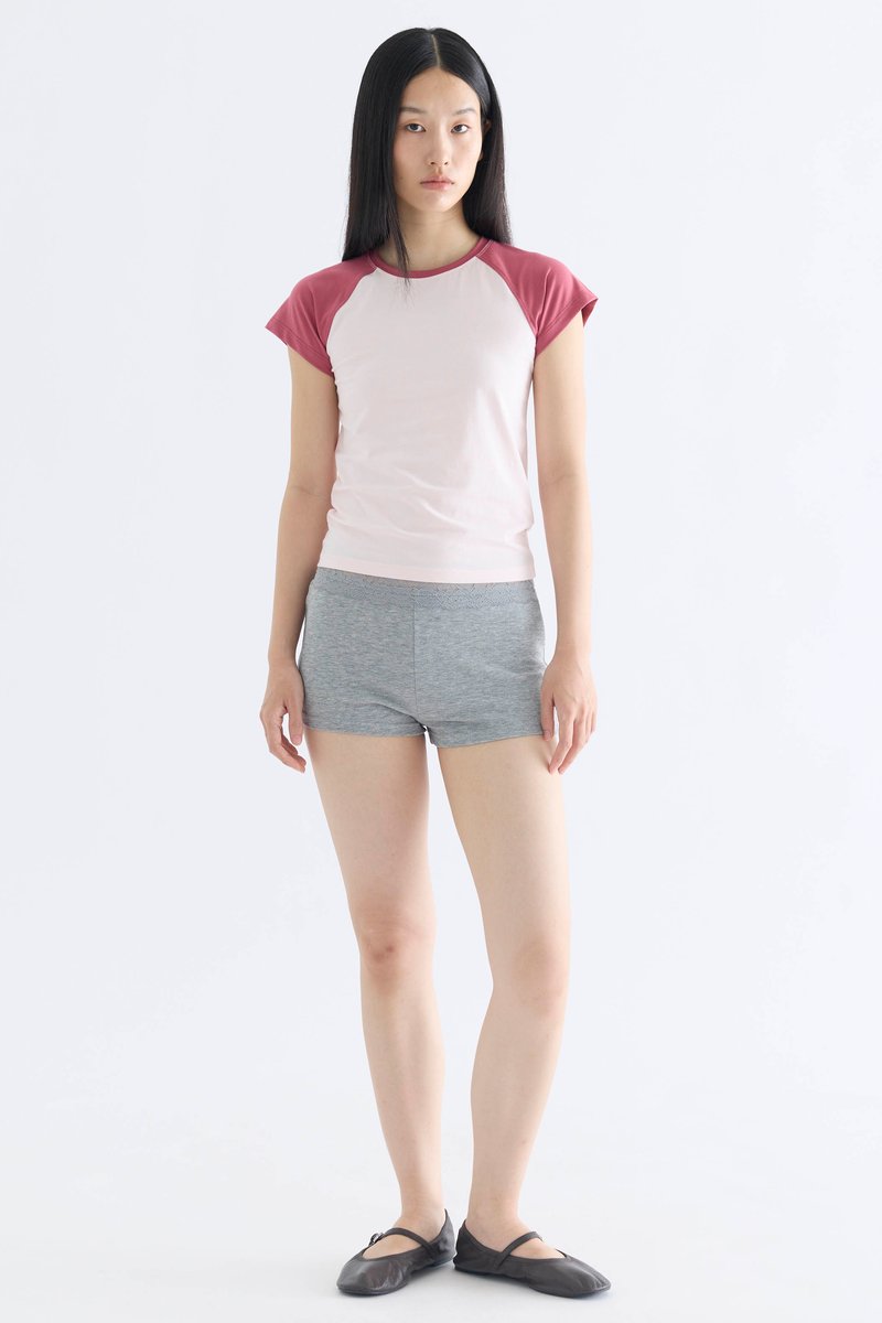 Lace Trim Micro Shorts
