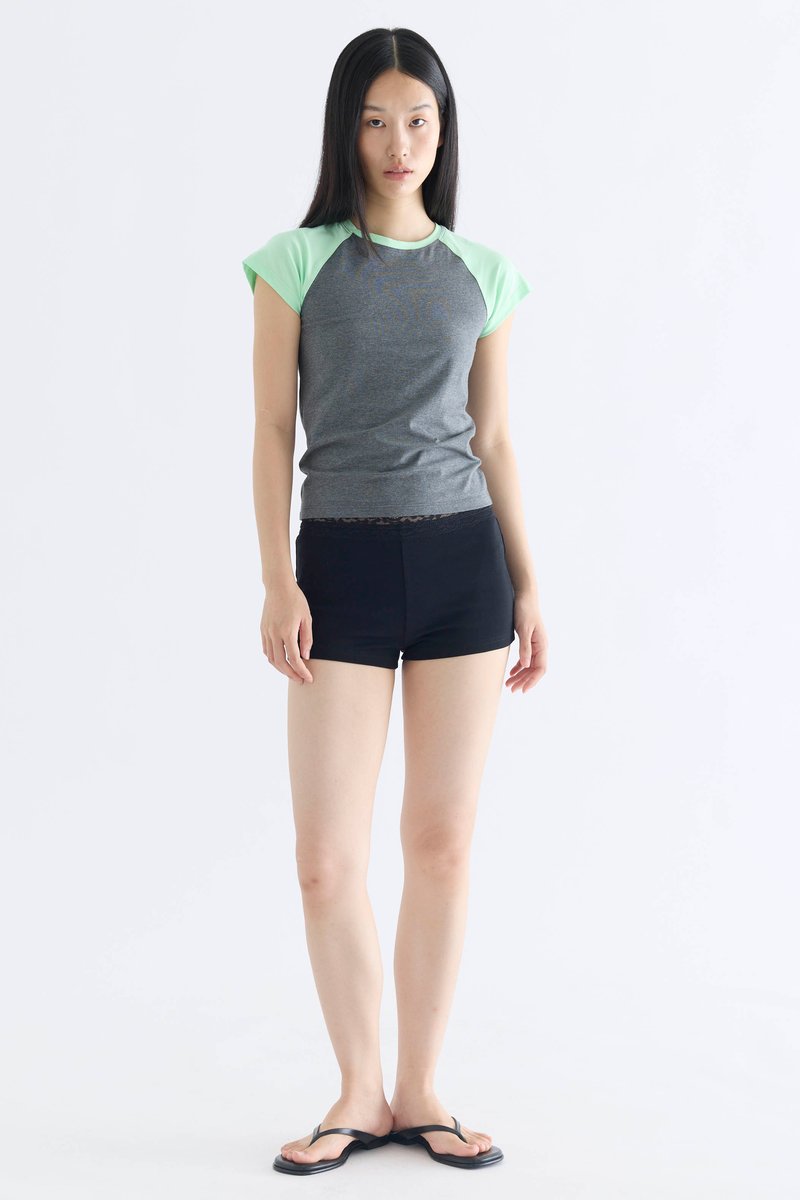 Lace Trim Micro Shorts