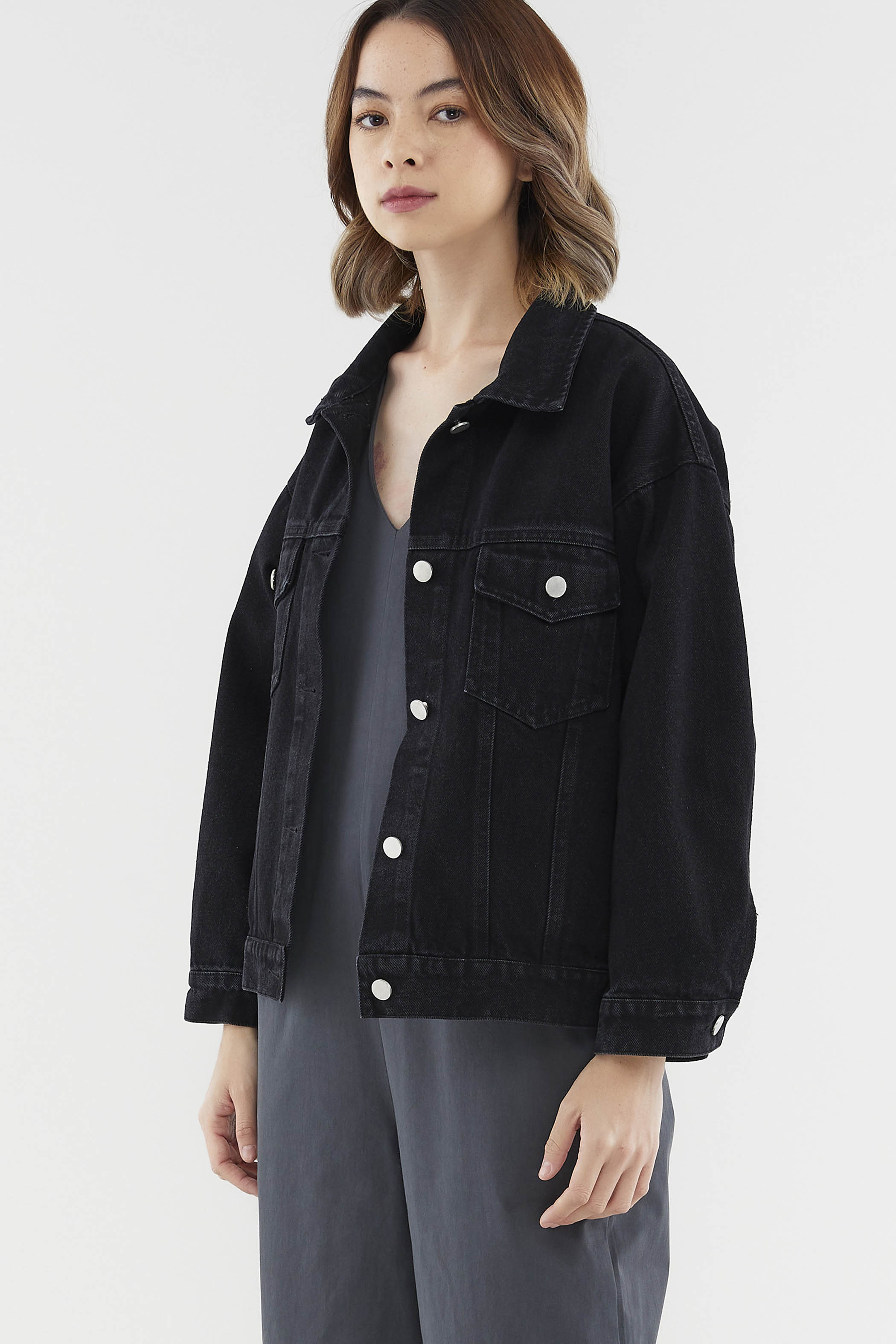 Topshop moto oversized hot sale denim jacket