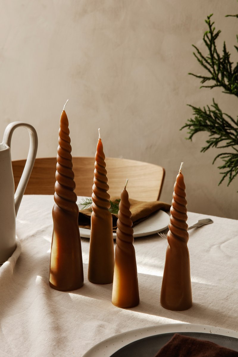 Ferm Living Twisted Candles Set of 4