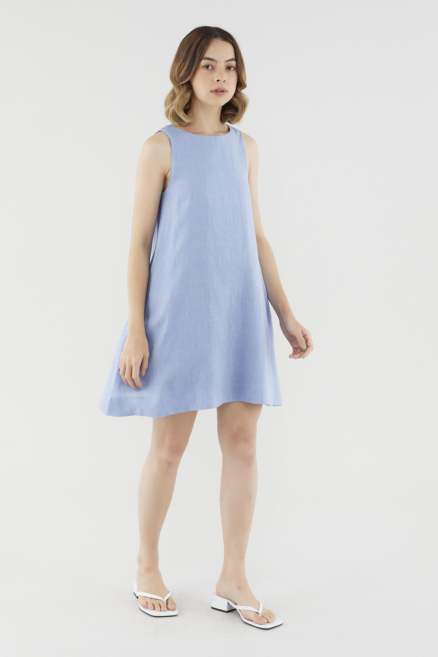 Linen on sale shift dress