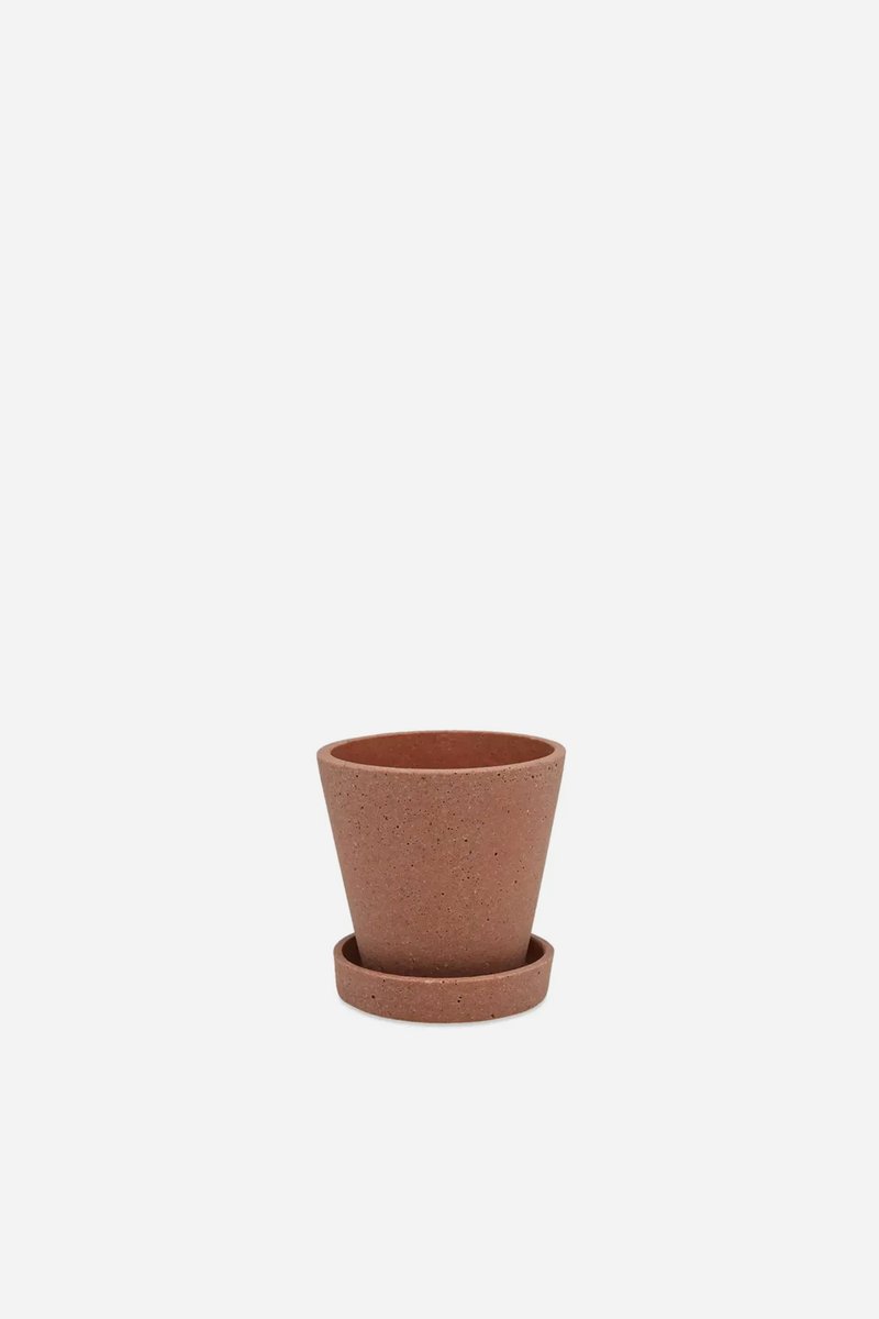Hay Small Flower Pot With Saucer With Hole