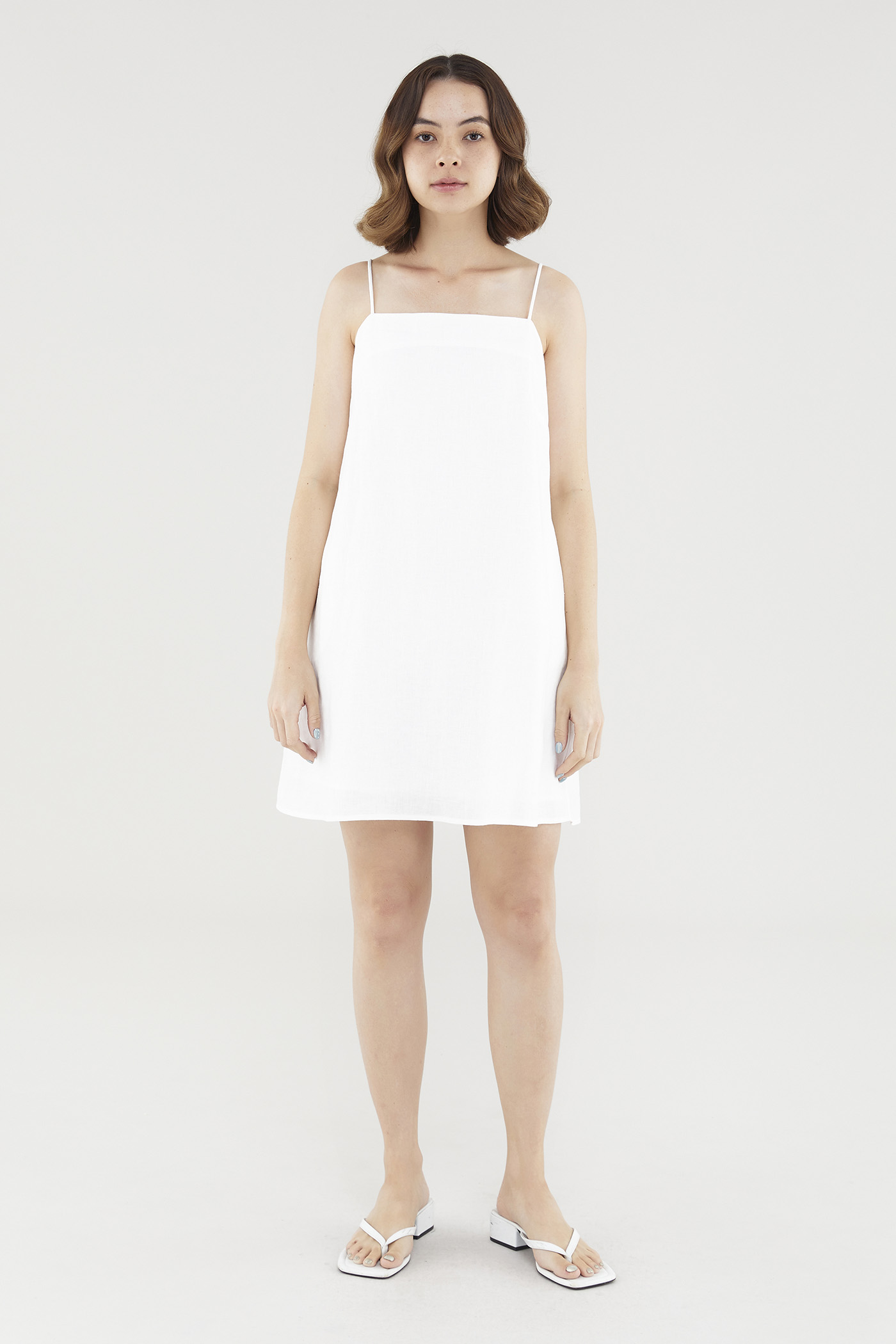 All white hot sale linen dress