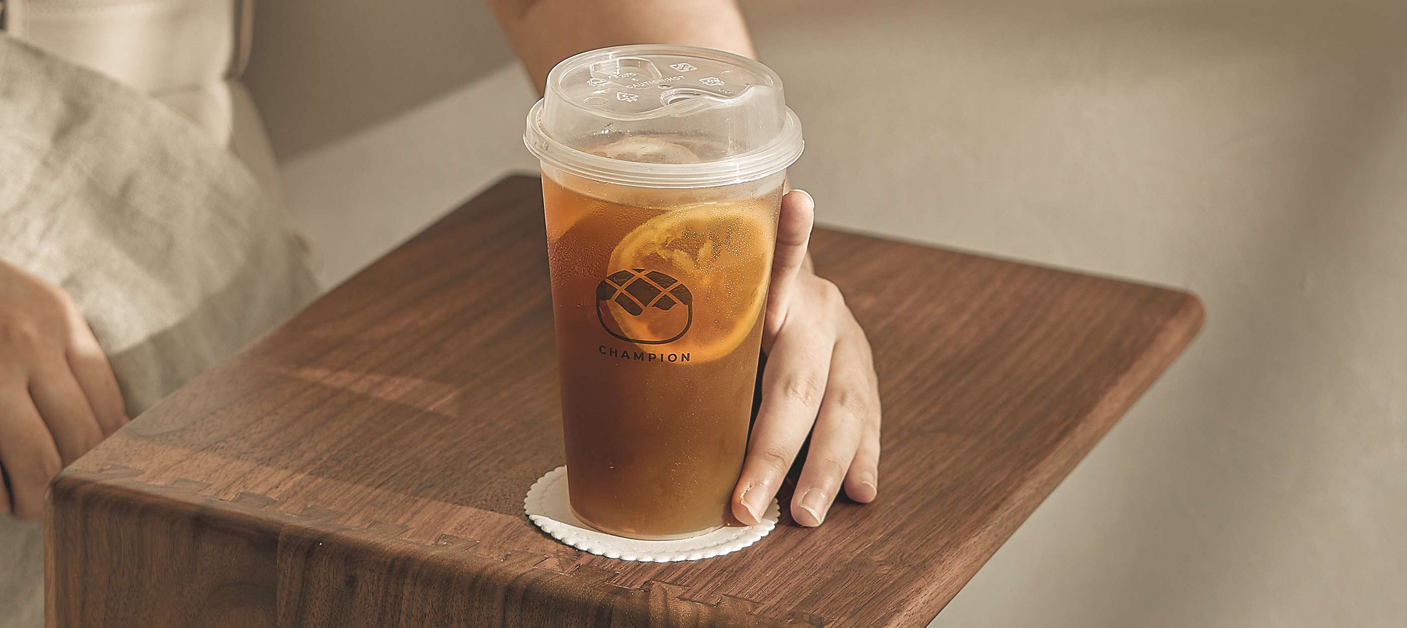 Redeem a Mini Classic Bolo Bun + Champion Iced Lemon Tea 