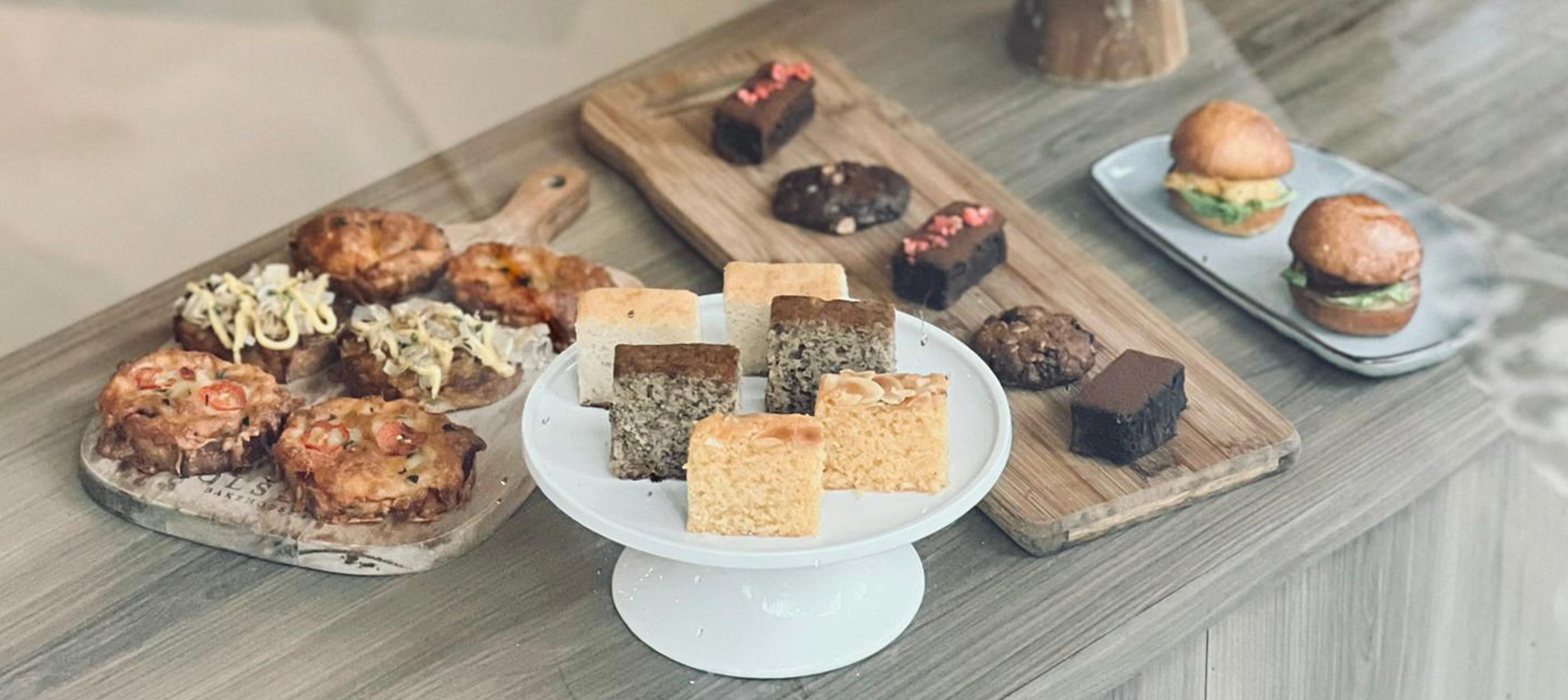 Enjoy a complimentary cake slice from Olsen Bakehouse 